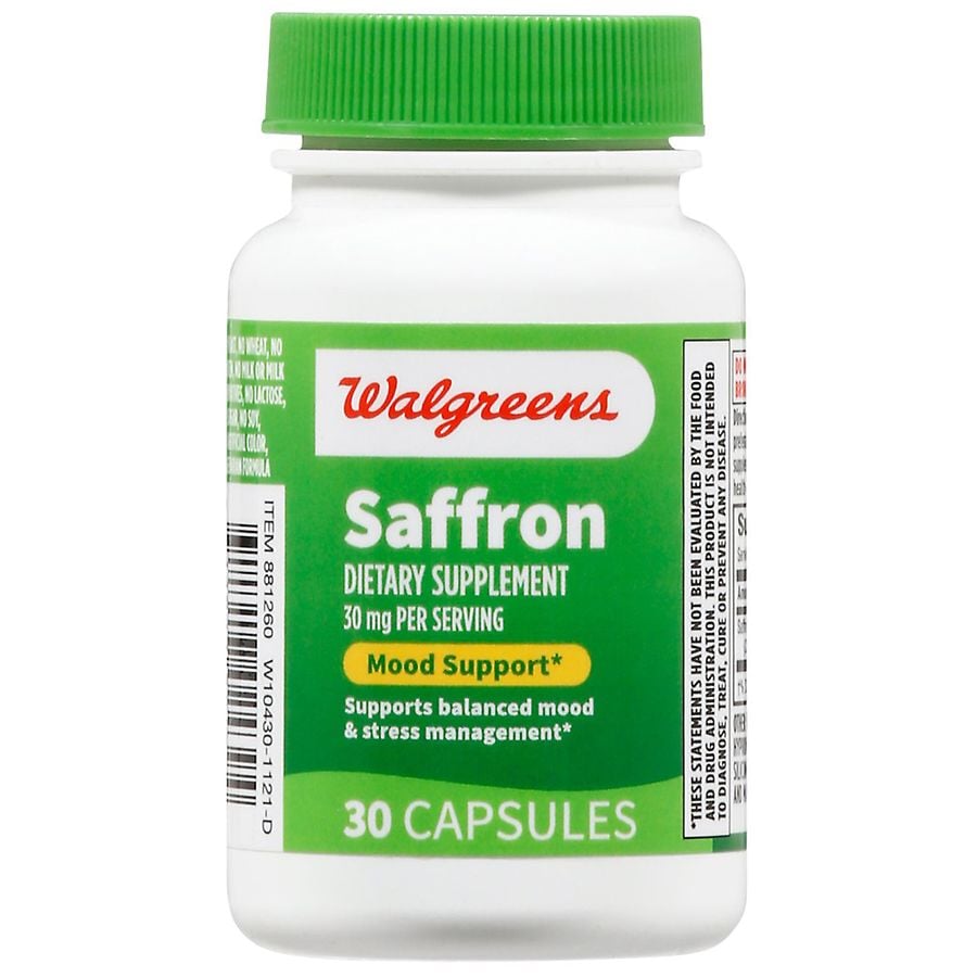 Walgreens Saffron 30 mg Capsules Walgreens