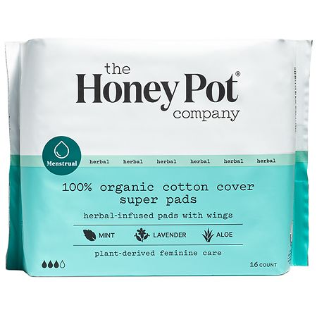 The Honey Pot Organic Herbal Super Menstrual Pads
