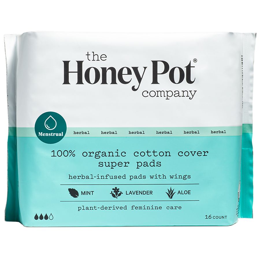 The Honey Pot Organic Herbal Super Menstrual Pads | Walgreens