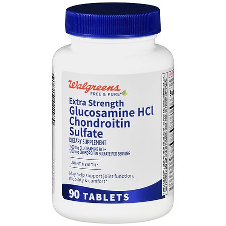 Walgreens Free & Pure Glucosamine HCl Chondroitin Sulfate Tablets Extra Strength