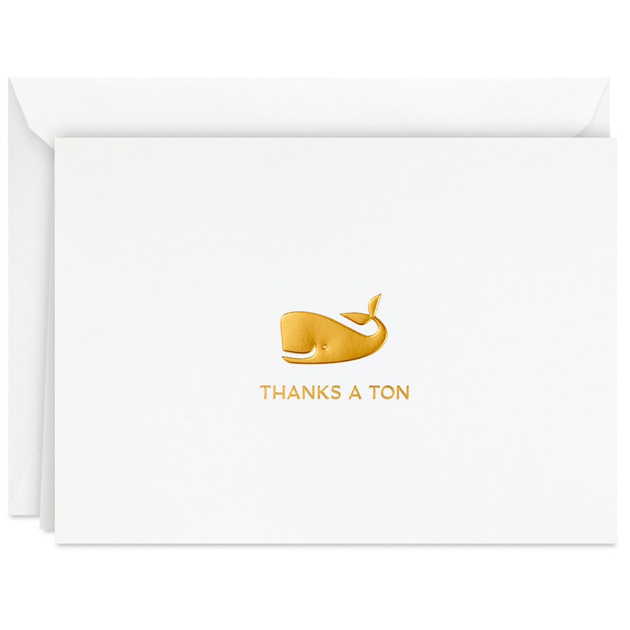 Hallmark Blank ThankYou Notes (Tiny Gold Whale) Walgreens