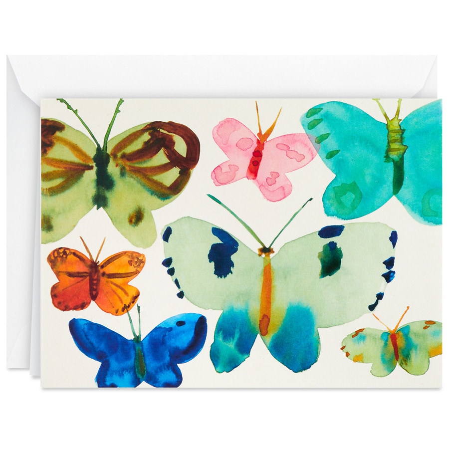 Hallmark Blank Note Cards (Watercolor Butterflies) | Walgreens