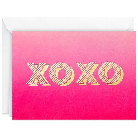 Hallmark Blank Note Cards (Hugs and Kisses on Hot Pink)
