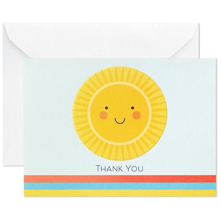 Hallmark Blank Thank-You Notes (Smiling Sunshine)