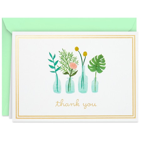 Hallmark Blank Thank-You Notes (Vases of Flowers)