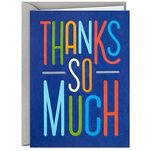 Hallmark Blank Thank-You Notes (Colorful Lettering on Dark Blue ...