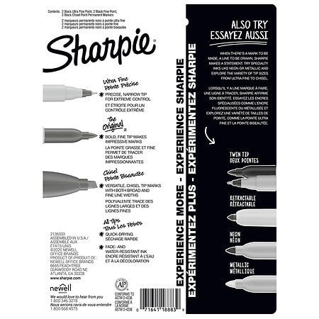 Sharpie Mix Tip Permanent Markers Fine/Ultra Fine/Chisel