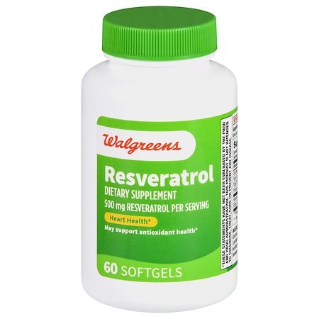 Walgreens Resveratrol 500 mg Softgels