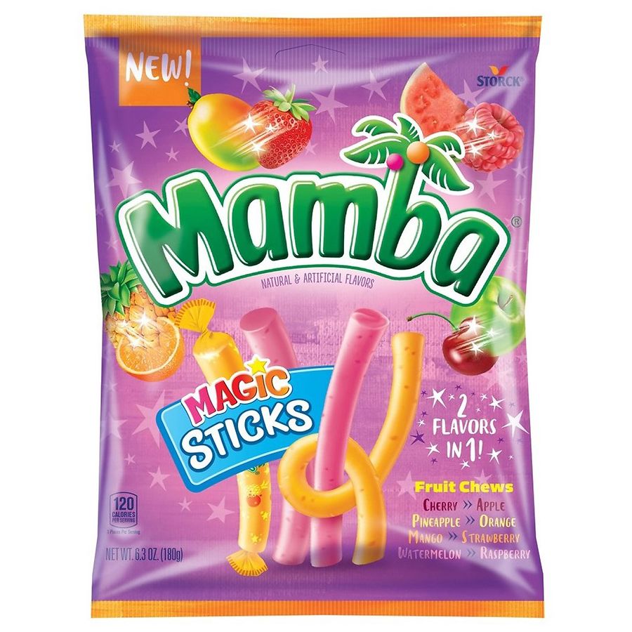 Mamba Magic Sticks - Chewy Fruity Candy Sticks