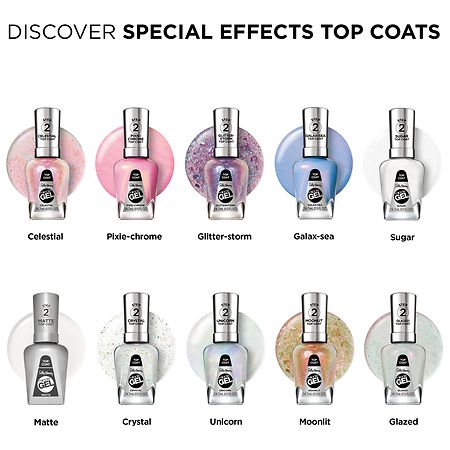 Sally Hansen Miracle Gel Special Effects Top Coats Collection