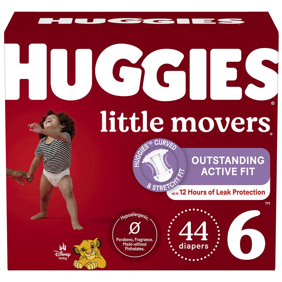 Huggies Little Movers Size 6 Over 35 LB