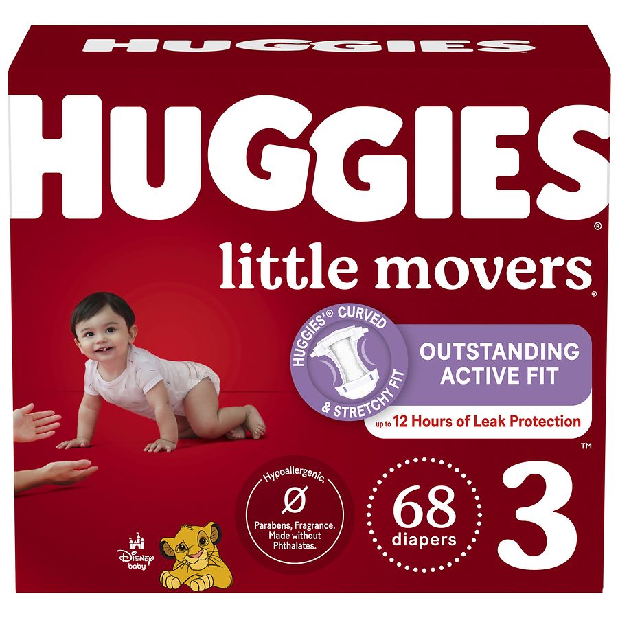 Huggies Overnites Nighttime Baby Diapers Size 7 - 68 Ct.