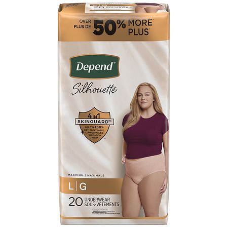 Depend Silhouette Maximum Absorbency Large Pink Incontinence & Postpartum  Underwear for Women, 12 ct - City Market