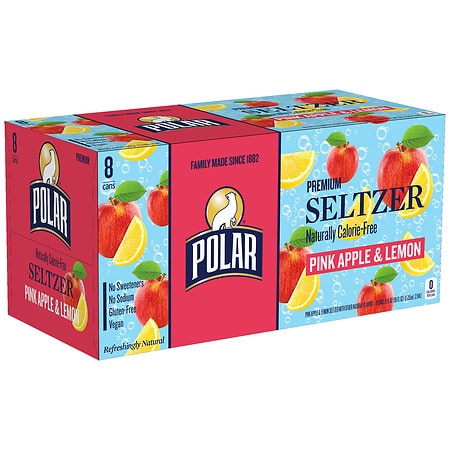 Polar Seltzer Water, Pink Apple & Lemon