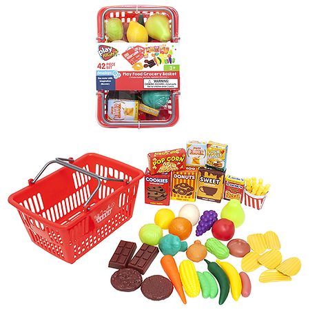 Playright Play Food Grocery Basket