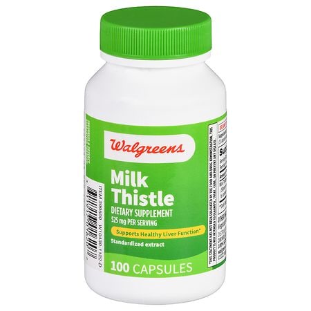 Walgreens Milk Thistle 525 mg Capsules