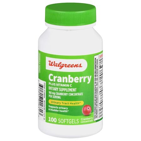 Walgreens Cranberry 168 mg plus Vitamin C Softgels