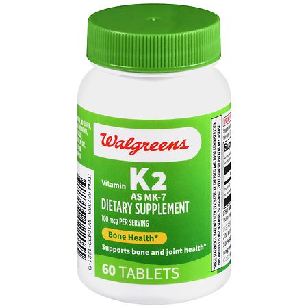 Walgreens Vitamin K2 As MK-7 100 mcg Tablets
