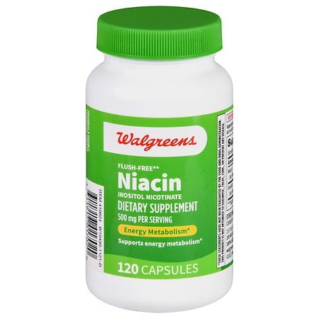 Walgreens Flush-Free Niacin 500 mg Capsules