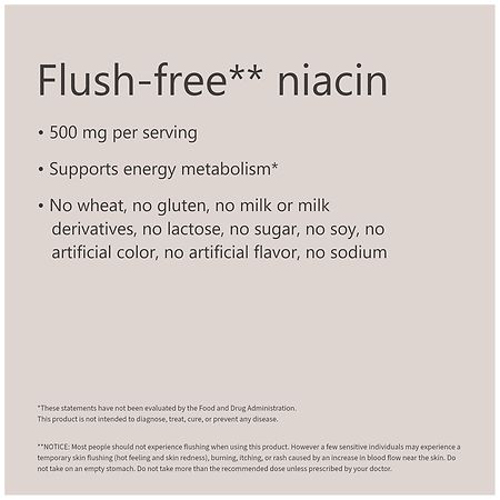 Nature's Bounty Niacin 500 mg Vitamin Supplement Capsules
