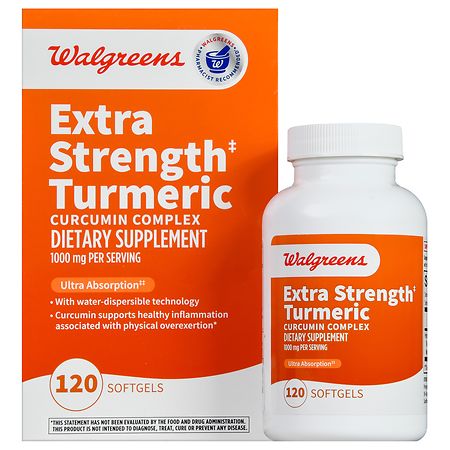 Walgreens Extra Strength Turmeric Curcumin Complex 1000 mg Softgels
