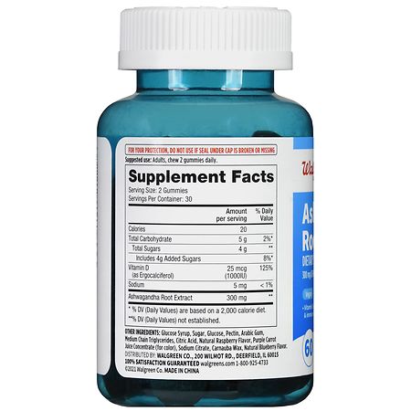 Walgreens Ashwagandha Root Gummies Mixed Berry