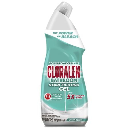 Cloralen Toilet Bowl Cleaner Liquid Gel - Stain And Odor Removal Fresh Scent