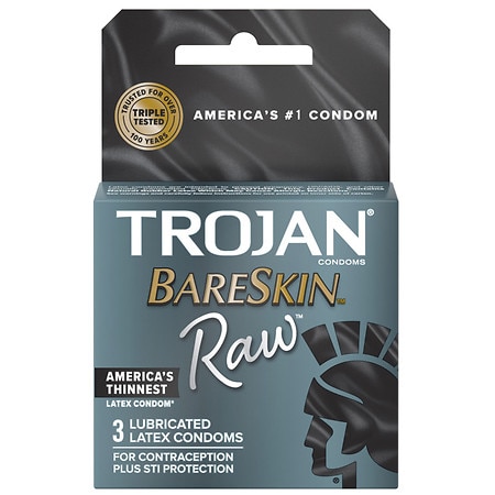 Trojan Bareskin Raw Lubricated Latex Condoms