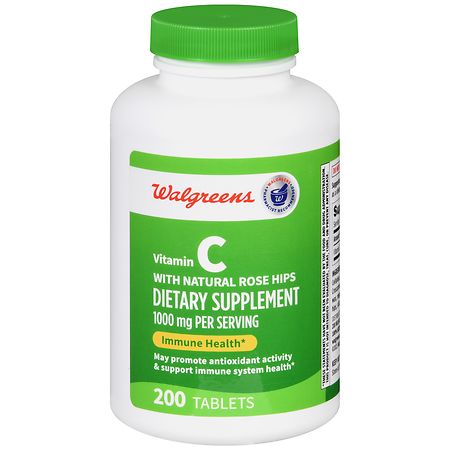 Walgreens Vitamin C 1000 mg with Natural Rose Hips Tablets