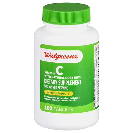 Walgreens Vitamin C with Natural Rose Hips 500 mg Tablets