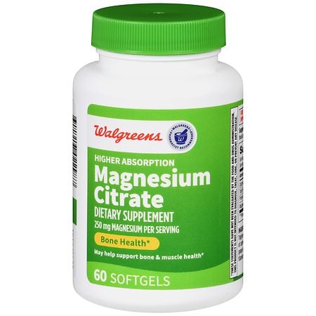 Walgreens Higher Absorption Magnesium Citrate 250 mg Softgels