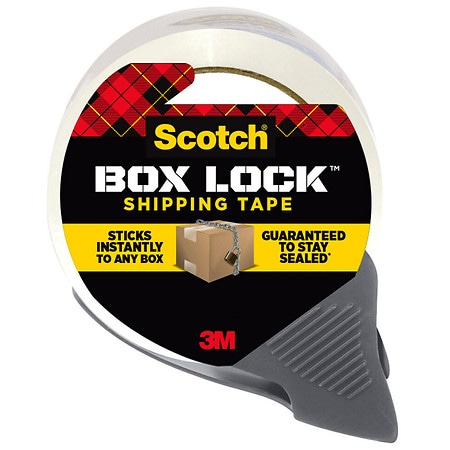 Scotch Box Lock Tape 1.88in x 54.6 yd Clear