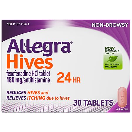 Allegra Adult Hives 180mg 24Hr Tablets