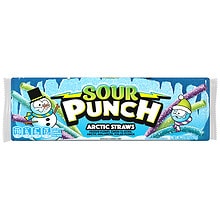 Sour Punch Santa Straws Holiday Candy, 3.2oz King Size Tray
