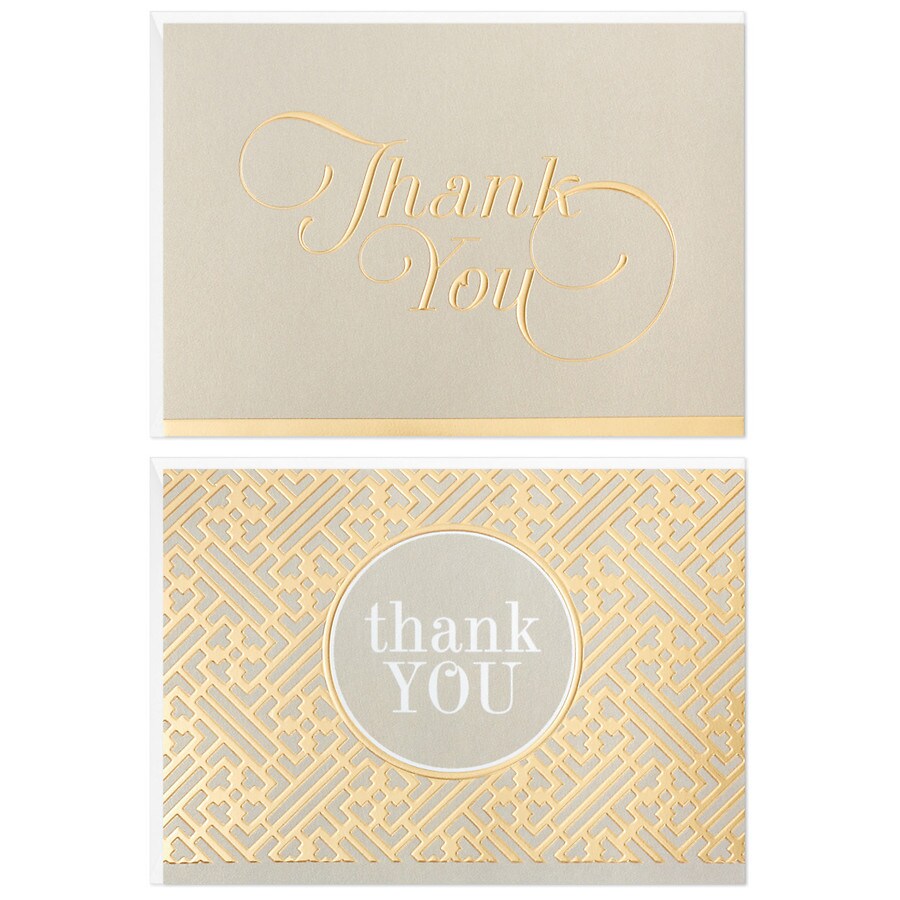 Hallmark Blank ThankYou Notes (Gray and Gold) Walgreens
