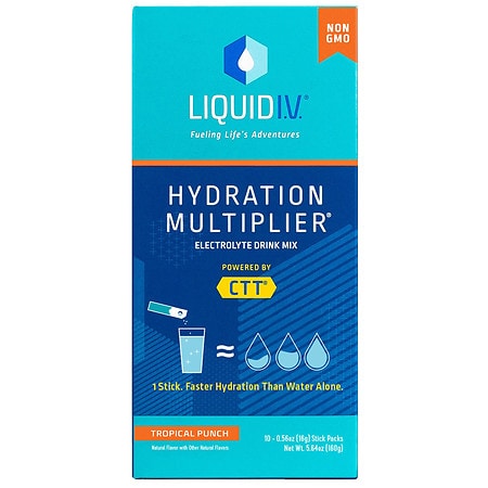 Liquid I.V. Hydration Multiplier - Hydration Powder Packs Tropical Punch