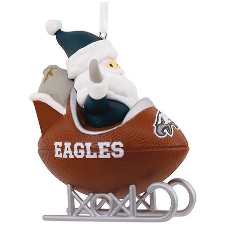 Hallmark NFL Philadelphia Eagles Santa Football Sled Christmas Ornament