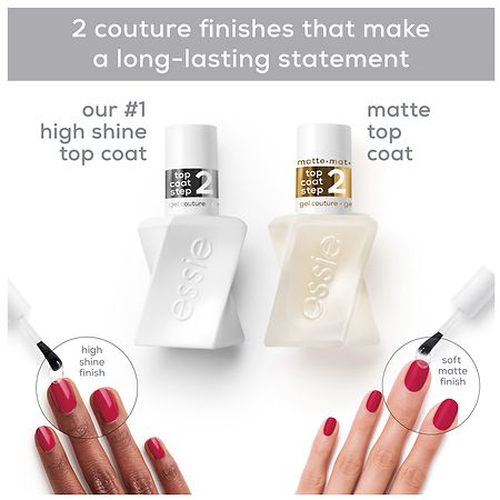 gel | Nail couture Coat, Polish, Walgreens essie Matte Top Clear Long-Lasting