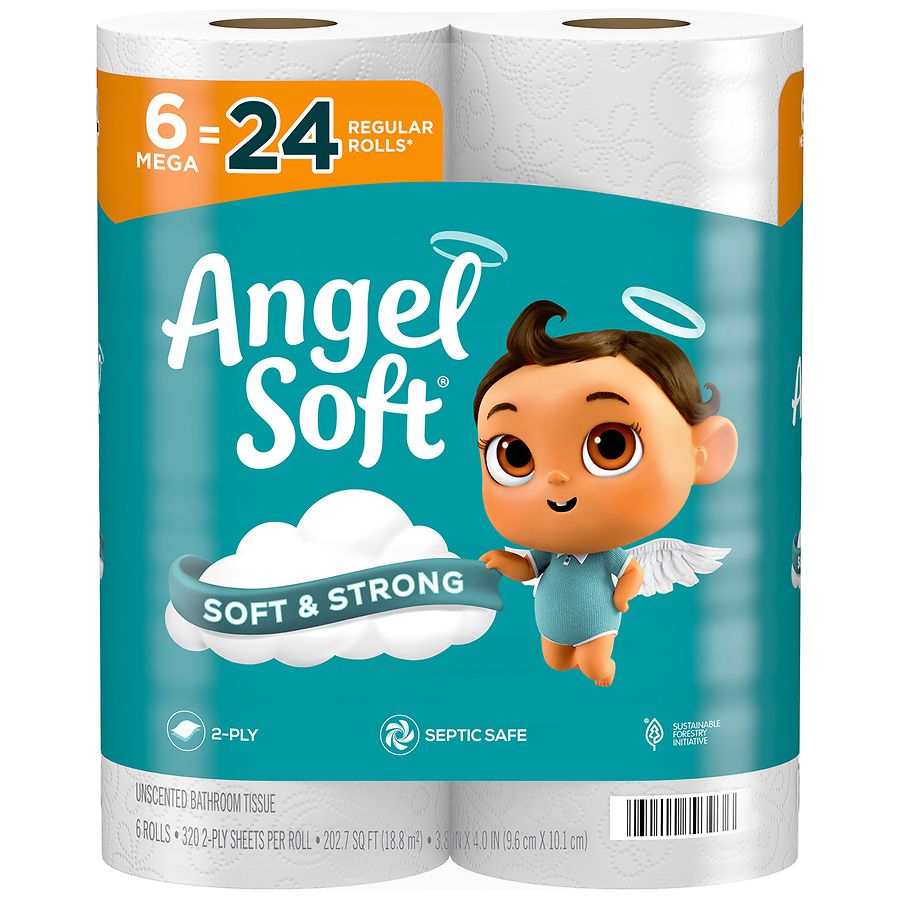 Angel Soft 2-Ply Bathroom Tissue Mega Roll Mega Roll
