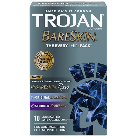 Trojan Bareskin EveryTHIN Lubricated Latex Condoms