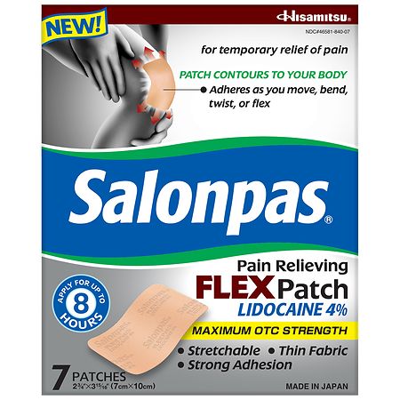 Salonpas Lidocaine 4% Pain Relieving FLEX Patch
