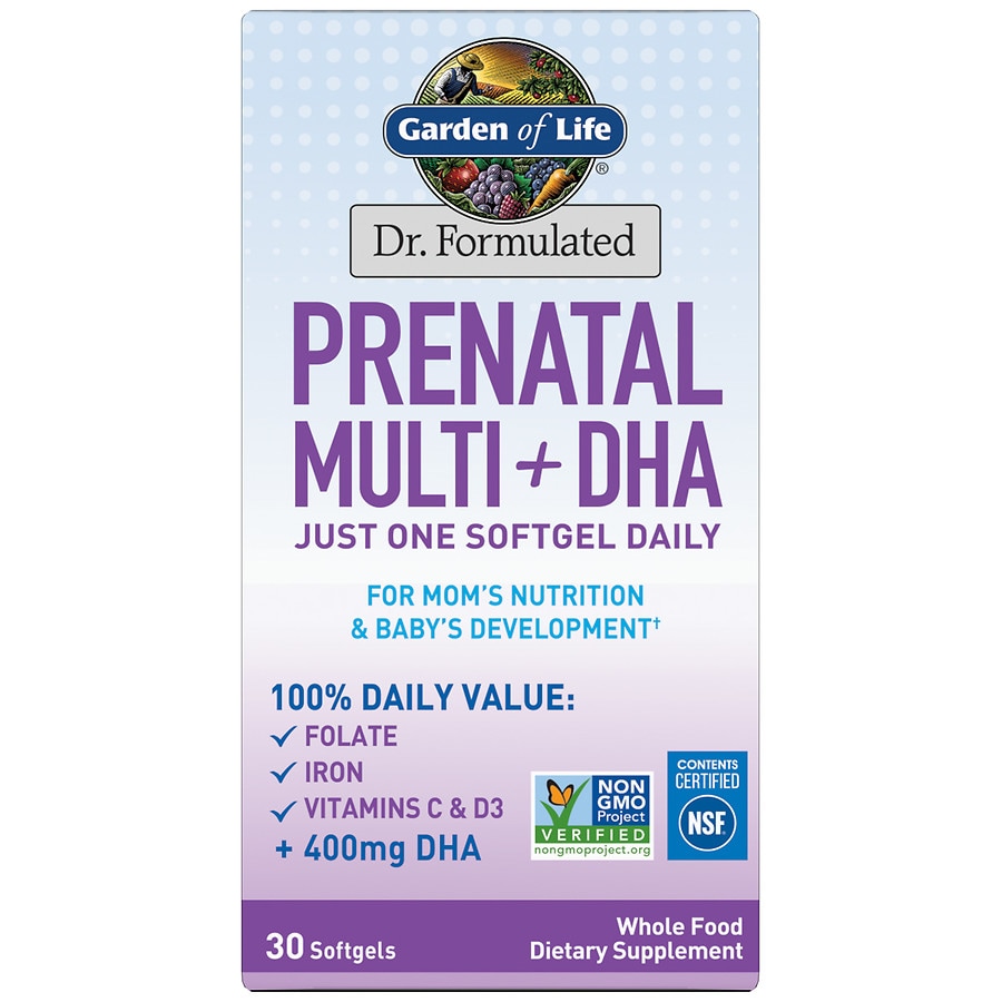Garden of Life Dr. Formulated Prenatal Multi + DHA Softgels