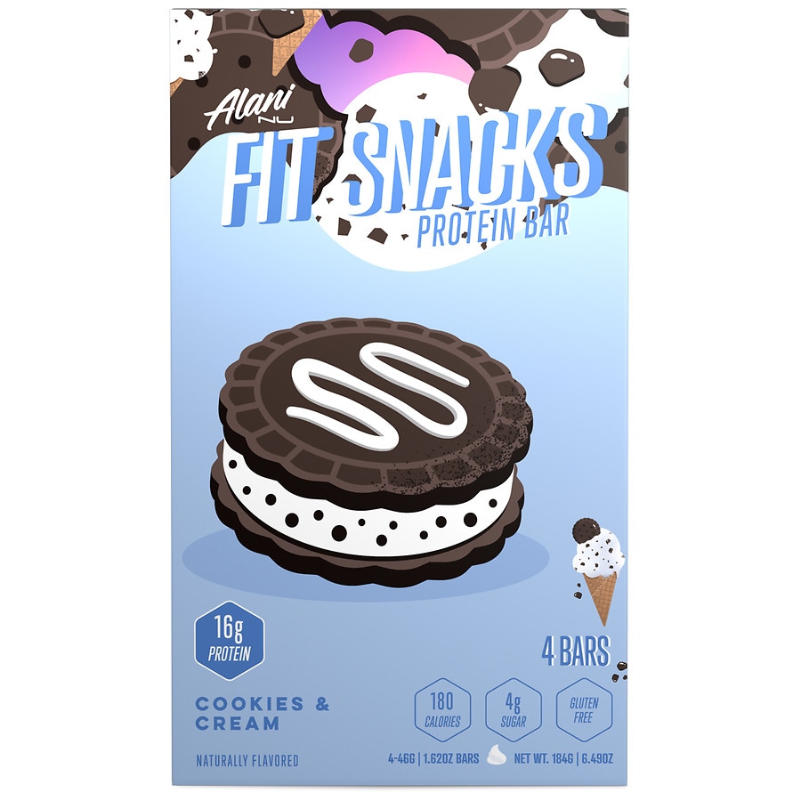Alani Nu Fit Snacks Protein Bar Cookies and Cream Walgreens image
