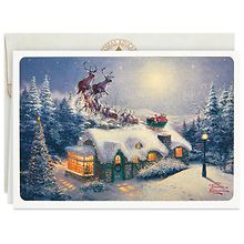 Hallmark Thomas Kinkade Boxed Christmas Cards, Santa and Sleigh | Walgreens