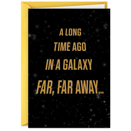 Hallmark Funny Birthday Card (Star Wars A Long Time Ago) E36