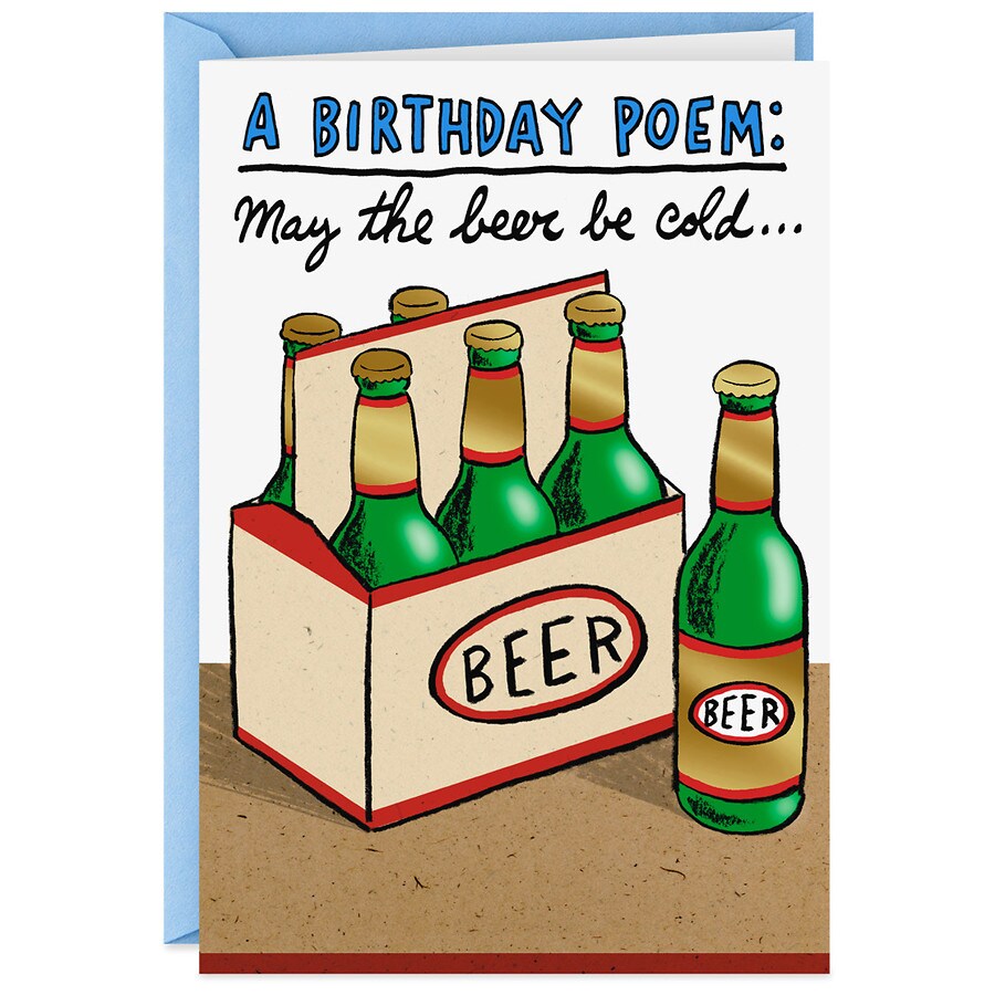 Shoebox Funny Birthday Card (Beer Poem You're Old Joke) E28 | Walgreens