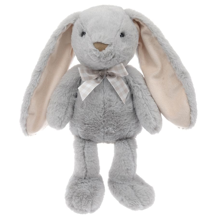 Grey Bunny Plush, 9.5-in
