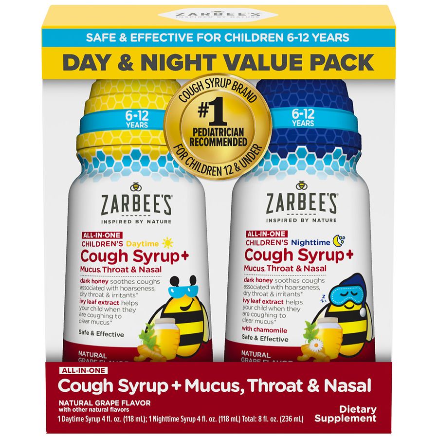 Zarbee's Children's AllinOne Cough Day/Night, Ages 612 Grape Walgreens