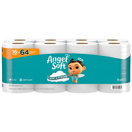 Angel Soft 2-Ply Bathroom Tissue Mega Roll
