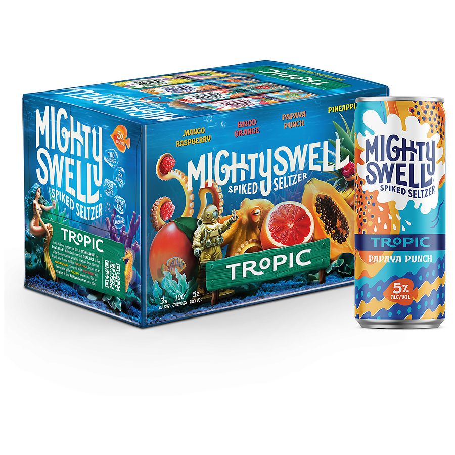 Mighty Swell Spiked Seltzer Tropic Mango, Papaya, Pineapple